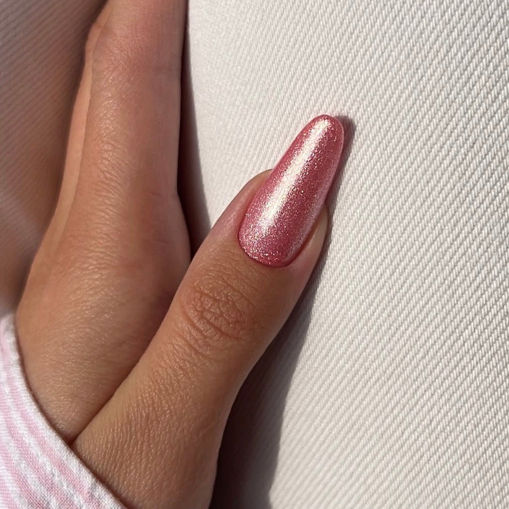 Gel Polish She’s Brave 033 | Peach Glitter