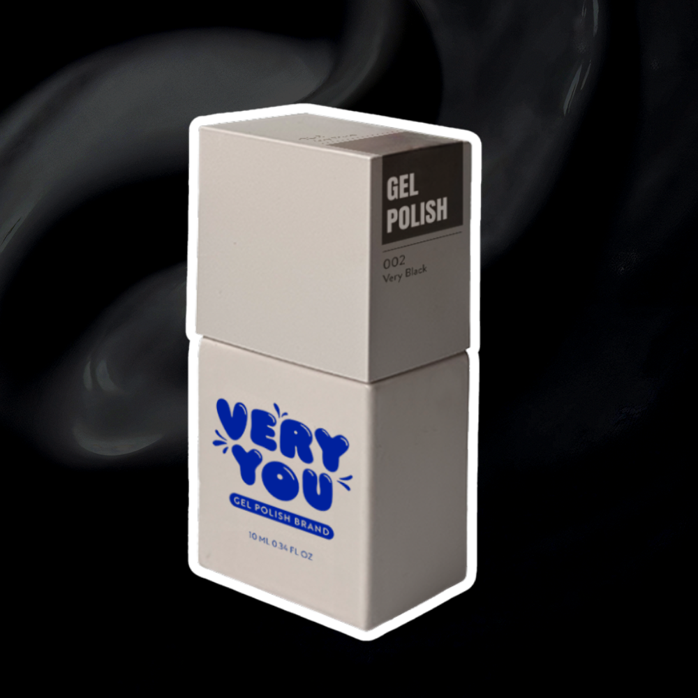 Very Black 002 Gel Polish | Black